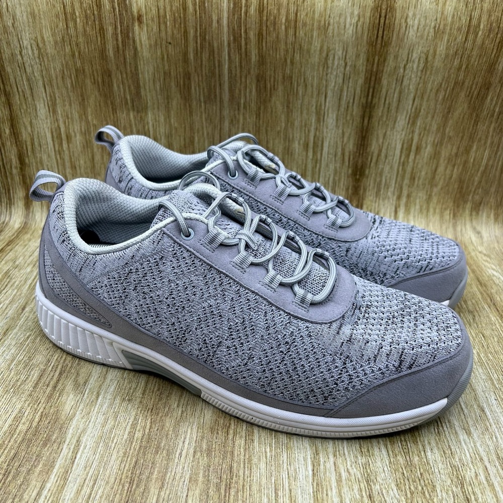 Orthofeet Lava Men's Size 14 Wide 4E Grey Comfort Shoes Hands Free Sneakers 613
